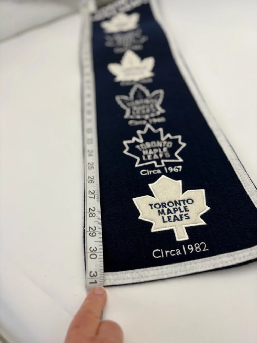 NHL Toronto Maple Leafs Wool Blend Logo Banner - Navy & White